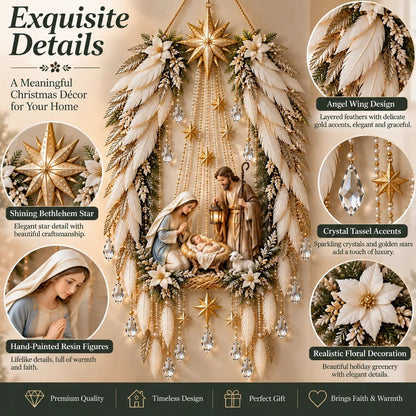 Angel Wings Nativity Wall Light